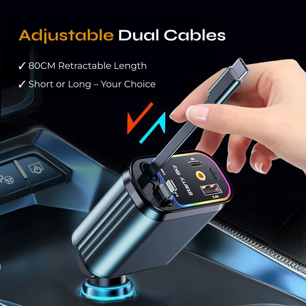 4-in-1 HyperFast Car Charger